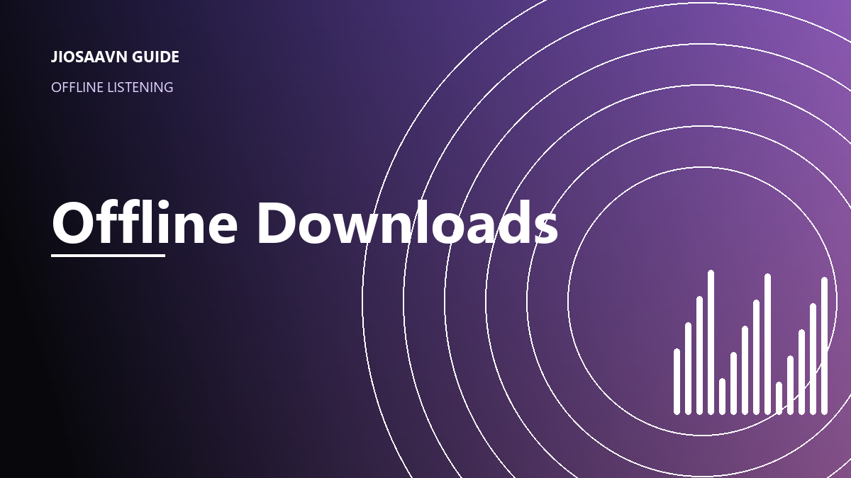 JioSaavn Pro offline downloads illustration with phone and download arrow